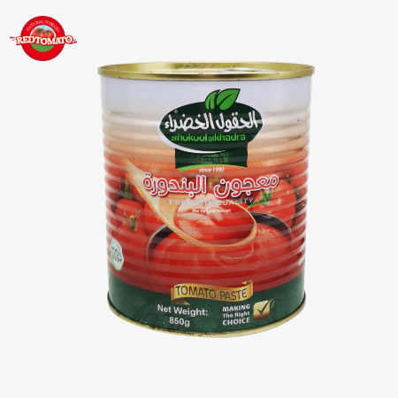 আইএসও ক্যানড টমেটো পেস্ট 850g প্রতি টিন সহজে খোলা ঢাকনা সহ 30%-100% বিশুদ্ধতা
