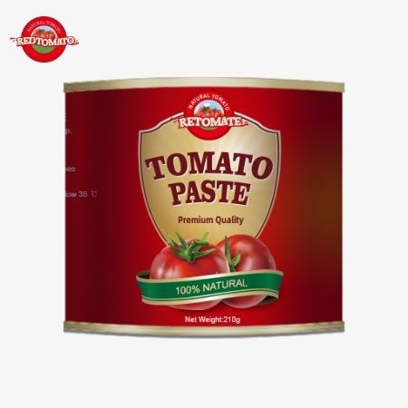 OEM 210g কারখানার দামের জন্য টমেটো প্যাস্টের ক্যান আইএসও এইচএসিসিপি এবং ফুড স্ট্যান্ডার্ডগুলি মেনে চলে যা এফডিএ দ্বারা স্বীকৃত