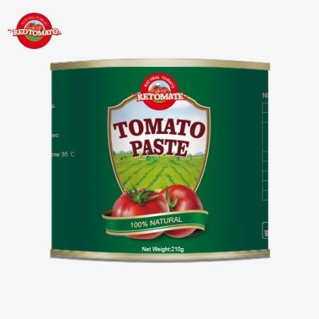 চীন কারখানা OEM 210g ক্যানড টমেটো পেস্ট আইএসও এইচএসিসিপি এবং এফডিএ দ্বারা নির্ধারিত উত্পাদন মান