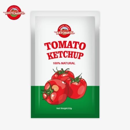 চীন কারখানা সরাসরি OEM প্রিমিয়াম 50g ছোট ব্যাগ কেচআপ কারখানা মূল্য সরাসরি বিক্রয়