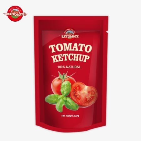 OEM 200g স্যাচেট কেচআপ, চীন কারখানার দামের জন্য নিখুঁত খাঁটি প্রাকৃতিক স্বাদ