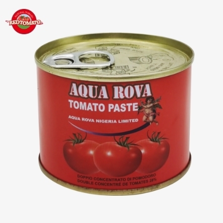 70gAQUA ROVA ক্যানড টমেটো পেস্ট সঙ্গে Brix 28 ¢ 30% ব্র্যান্ড এবং প্যাকেজিং নকশা প্রদান