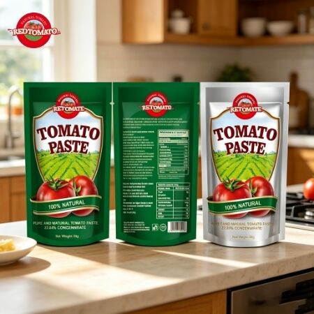 50g Double Concentrated Stand-Up Sachet Tomato Paste ISO HACCP BRC FDA Certified for Culinary Excellence