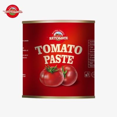 ক্যান রেড টমেটো পেস্ট 70g প্রতি টিন হার্ড খোলা ঢাকনা 30%-100% বিশুদ্ধতা