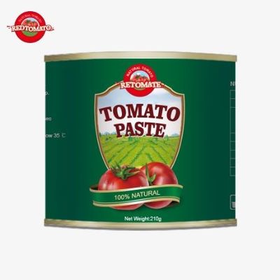 চীন কারখানা OEM 210g ক্যানড টমেটো পেস্ট আইএসও এইচএসিসিপি এবং এফডিএ দ্বারা নির্ধারিত উত্পাদন মান
